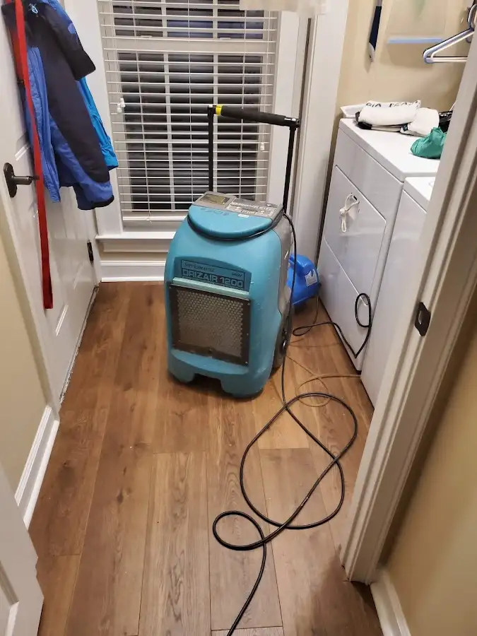 Commercial dehumidifier deployed for Flood Damage Cleanup in Manchester